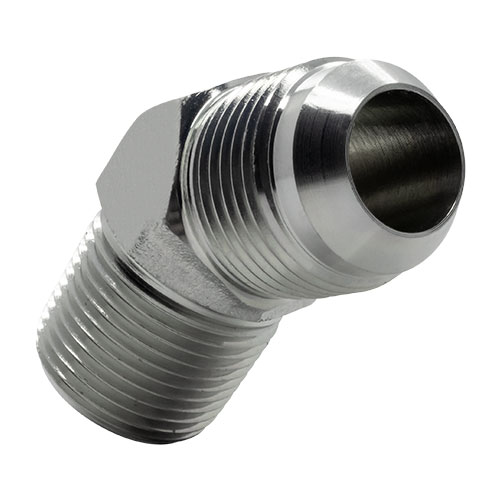 Cotovelo Hidraulico 45 Macho NPT X Macho JIC 3/8 X 3/4